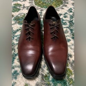 DRESS SHOES, MEN’s, BROWN- Sharp & Fashionable, Seamless Cut Leather